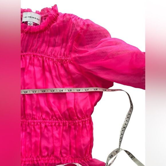 LES RÊVERIES Shirred Silk-Organza Top - Picture 10 of 10